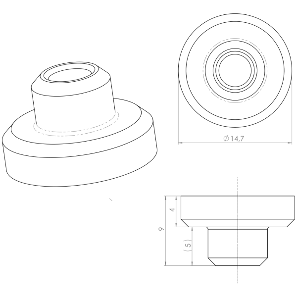 Dichtungshalter zu Ventilkolben ..V8