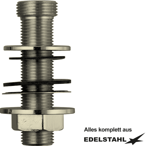 Gewindestutzen-Set 1/2" Edelstahl