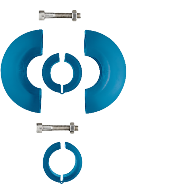 Aufrollstopper Kunstoff-Blau für PowerReel-Schläuche Ø16-33 mm