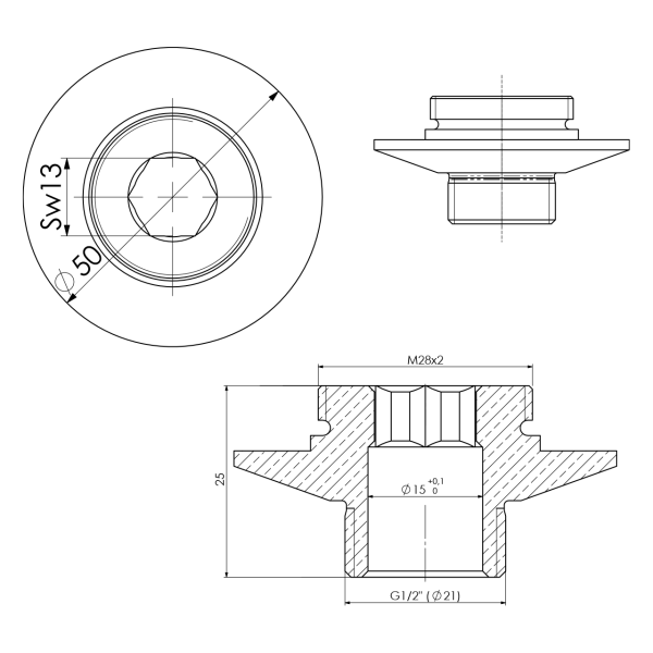 Schlauchanschlussadapter VW.3xx.xxx.H