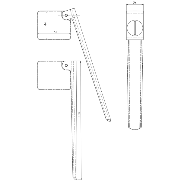 Brausekörper eckig zu X31.7x.V8